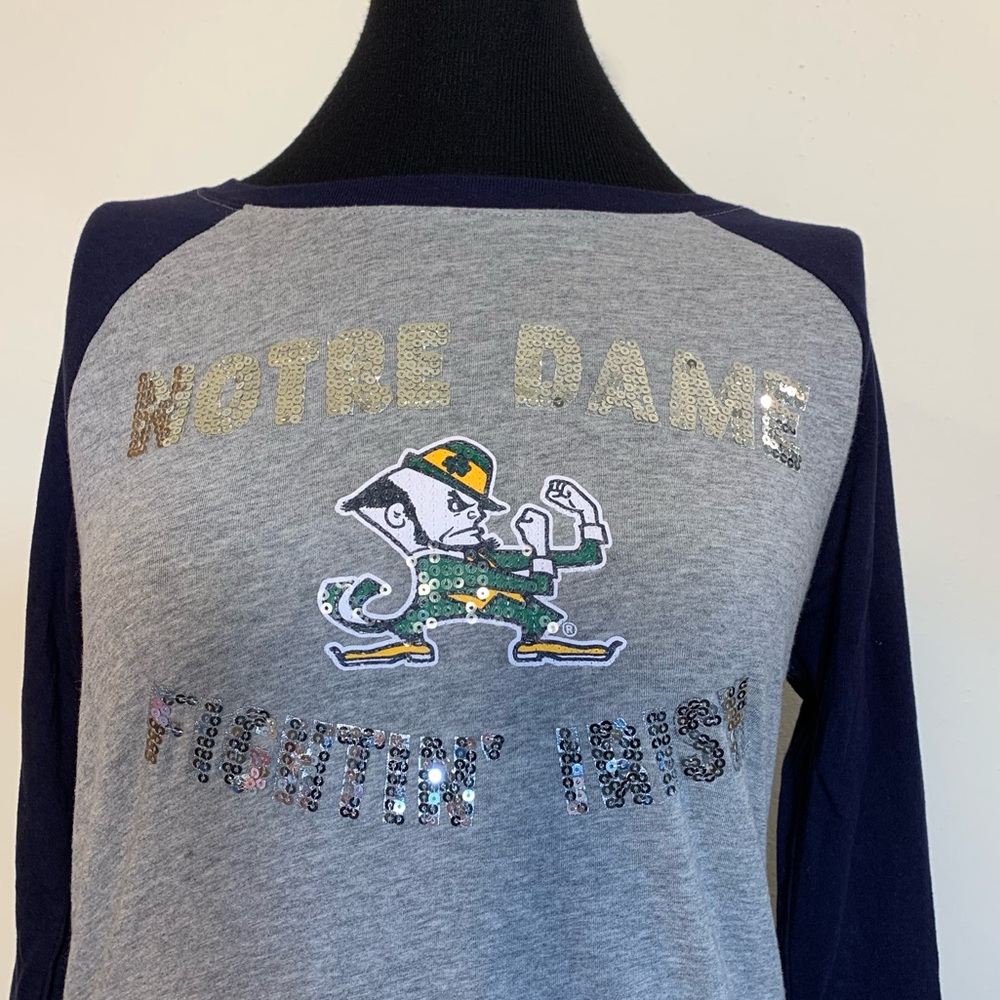 sequin university of notre dame long sleeve - Picture 2 of 6